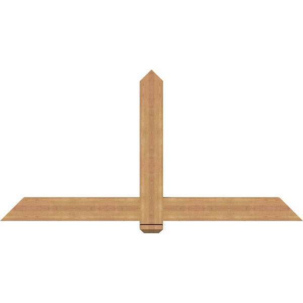 Ekena Millwork Eugene Smooth Timber Gable Bracket, Western Red Cedar, 72"W x 36"H x 3 1/2"D x 5 1/2"F, 12/12 Pitch GBW072X36X0406EUG00SWR - main